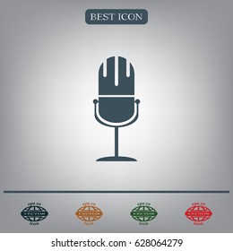microphone web icon, flat design