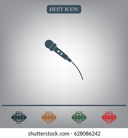 microphone web icon, flat design