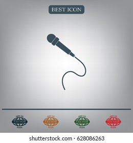 microphone web icon, flat design