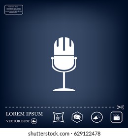 microphone web icon, flat design
