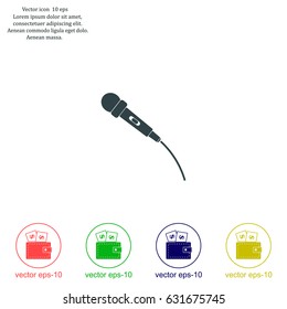 microphone web icon, flat design