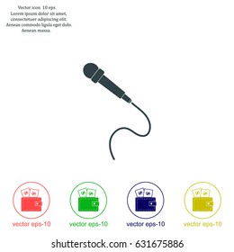 microphone web icon, flat design