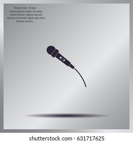 microphone web icon, flat design