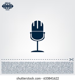 microphone web icon, flat design