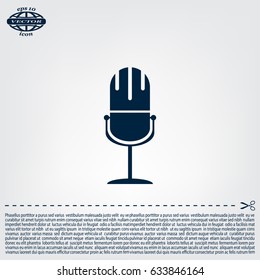microphone web icon, flat design