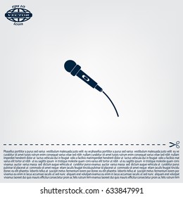 microphone web icon, flat design