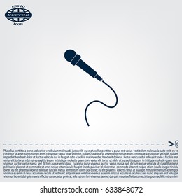 microphone web icon, flat design