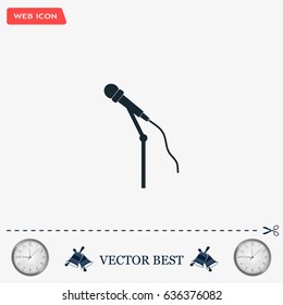 microphone web icon, flat design