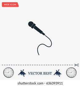 microphone web icon, flat design
