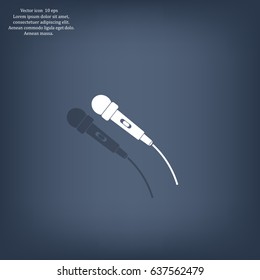 microphone web icon, flat design