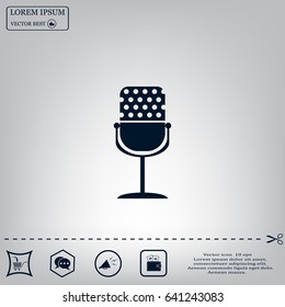 microphone web icon, flat design