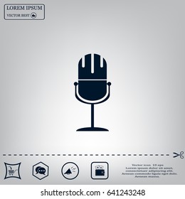 microphone web icon, flat design