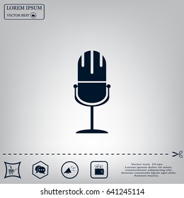 microphone web icon, flat design