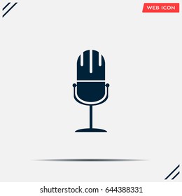 microphone web icon, flat design