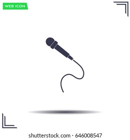 microphone web icon, flat design