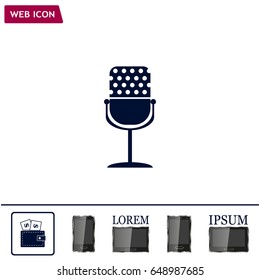 microphone web icon, flat design