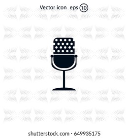 microphone web icon, flat design