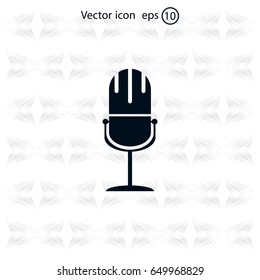 microphone web icon, flat design