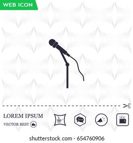 microphone web icon, flat design