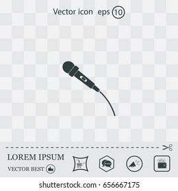 microphone web icon, flat design