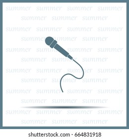 microphone web icon, flat design