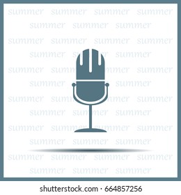 microphone web icon, flat design