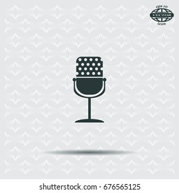 microphone web icon, flat design
