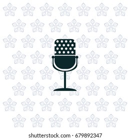 microphone web icon, flat design