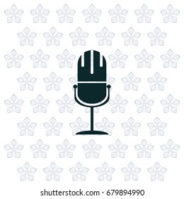 microphone web icon, flat design
