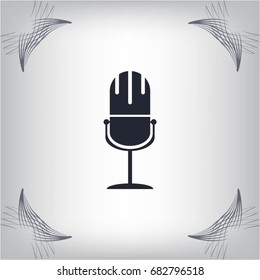 microphone web icon, flat design