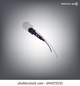microphone web icon, flat design