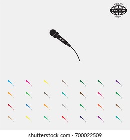 microphone web icon, flat design