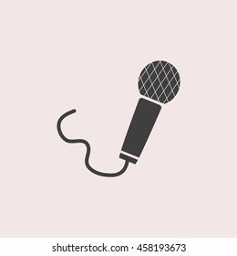 Microphone web icon. Isolated illustration