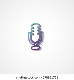 Microphone web icon on white background