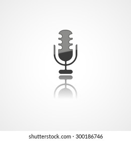 Microphone web icon on white background
