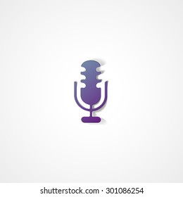 Microphone web icon on white background