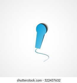 Microphone web icon on white background