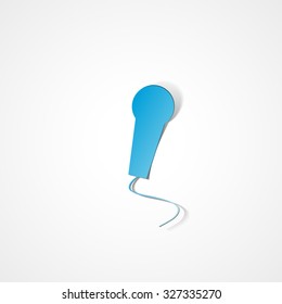 Microphone web icon on white background