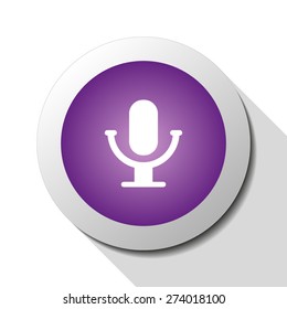 Microphone, web icon. Vector design