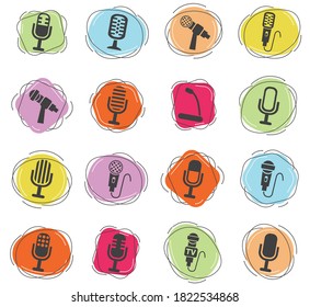 microphone web icons for user interface design