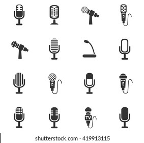 microphone web icons for user interface design