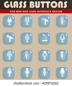 microphone web icons for user interface design
