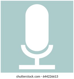 Microphone white icon .