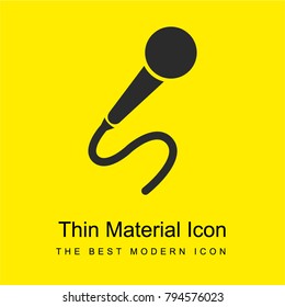 Microphone with wire bright yellow material minimal icon or logo design