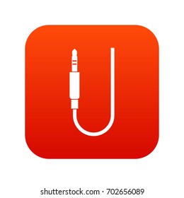 Microphone wire icon digital red for any design isolated on white vector illustration