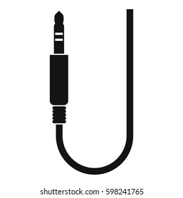 Microphone wire icon. Simple illustration of microphone wire vector icon for web