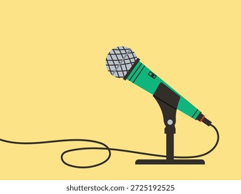 Microphone with wire, podcast, recording, singing, karaoke item
