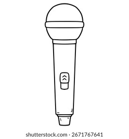 microphone wireless illustration hand drawn outline vector