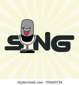 Microphone Word Sing Vector 