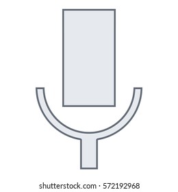 Microphone_record icon - Flat design, glyph style icon - Outline black